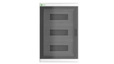 Rozdzielnica modułowa Elegant 3x12 podtynkowa IP40 PE+N drzwi dymne 2455-01