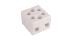 Złączka gwintowa porcelanowa szkliwiona (z dwoma otworami do przykręcania) 2,5 mm² 2 tory CPO 2-2.5A 80017516 /16szt./