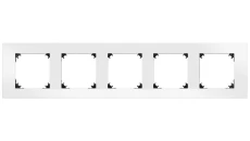 VESTRA ramka pięciokrotna IP20 biały 3875-00