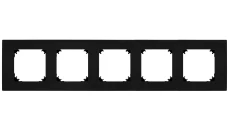 VESTRA ramka pięciokrotna IP20 czarny 3875-09
