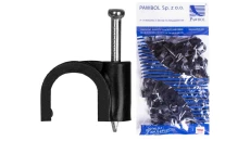 Uchwyt kablowy 12 mm czarny H.7009C /opak=100szt./