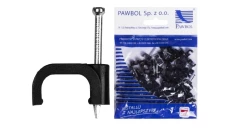 Uchwyt KLIP płaski 8/6 czarny /100szt./