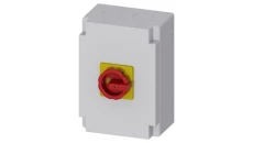 Rozłącznik główny/awaryjny w obudowie 6P 63A 22kW AC23A 400V styki pom 1Z 1R pokrętło żółto-czerwone 3LD2566-4VD53