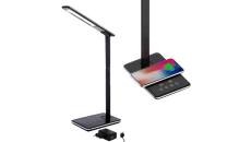 Lampa Biurkowa LED 4W 3w1 Bezprzewodowa ładowarka Czarna 218600