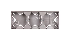 AS Puszka natynkowa potrójna satyna light PNP-3G/45