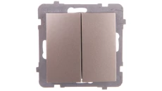 AS Przycisk podwójny zwierny satyna light ŁP-17G/m/45