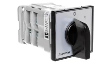 Łącznik krzywkowy 40A, Łącznik obwodów 0-1-2-3, mocowany do pulpitu czoło szare pokrętło czarne ŁK40-2.8445P03