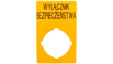 M22-XZK1-PL99 Szyld do przycisków bezpieczeństwa PL