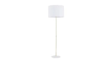 Lampa podłogowa z abażurem UMBERTO E27 złota noga i biała podstawa 16033 TK Lighting