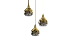 Lampa sufitowa z dwoma kloszami ze szkła i ruchomym spotem VOX 10001 TK Lighting