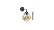 Lampa sufitowa pięcioramienna ELTON BLACK, szklane klosze, gwint G9 10262 TK Lighting