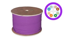 Kabel teleinformatyczny U/UTP kat.6 LSOH B2ca (FIOLETOWA powłoka) ALANTEC /500m/