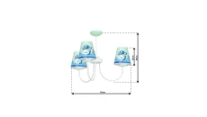 Lampa wisząca typu pająk z 3 stożkowymi, czarnymi kloszami CONO BLACK 6629 TK Lighting