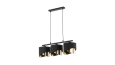 Lampa wisząca GRANT 3 - punktowa Czarno złoty 4824 TK Lighting