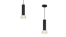 Lampa wisząca VIVIEN BLACK/GOLD 1 PŁ 4756 TK Lighting