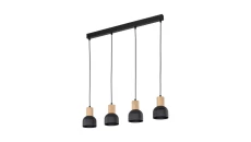 Lampa wisząca CAIRO kolor Czarny / jasne drewno 4896 TK Lighting
