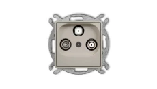 MINI Mechanizm gniazda abonenckiego 2 wyjścia SAT + TV taupe 60MGSN