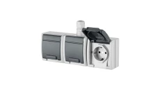 AQUANT Gniazdo potrójne 3x2P+Z schuko IP65 1246-65