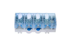 Odgałęźnik instalacyjny 4P 4x25mm2/10x10mm2 szary-niebieski OBL 25/10-4 A13-6048