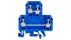 Złączka szynowa przelotowa 4‑przewodowa 2-piętrowa 4mm2 niebieski ZUG-G/21 A00-0006