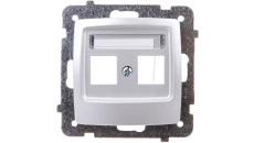 KARO Obudowa gniazda komputerowego podwójnego srebrny perłowy GPK-2S/p/43