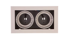 Oprawa sufitowa PIREO podtynkowa podwójna szara/szara OP-PIREO2-81