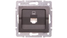 LOGI Gniazdo komputerowe pojedyncze (RJ45Cat 5e Jack) Grafit 021390041 25285