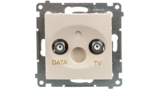 Simon 54 Gniazdo TV-DATA typ F 5-1000 MHz krem DAD1.01/41