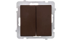 SONATA Przycisk podwójny zwierny czekoladowy metalik ŁP-17R/m/40