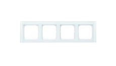 SONATA Ramka poczwórna białe szkło R-4RG/31
