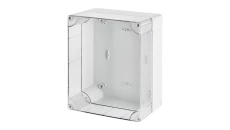 INDUSTRIAL Puszka hermetyczna n/t 313x253x165mm IP65 szara, pokrywa transparentna 2724-01