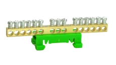 PE15 kolor zielony 15x16mm2 Listwa zaciskowa uziemiająca MAD0015G15
