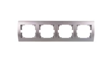 LOGI Ramka poczwórna pozioma Srebrny 021490043 25238