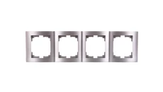 LOGI Ramka poczwórna pionowa Srebrny 021540043 25242