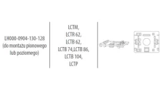 Uchwyt do montażu przekładników na szynę DIN 35mm do montażu pionowego lub poziomego LH000-0904-130-128