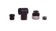 Złącze wtykowe M12 4-pinowe żeńskie kątowe XZCC12FCM40B