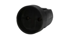 Gniazdo przenośne bez uziemienia 2P 250V IP20 czarne 34027