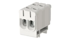 Blok rozdzielczy ‑ odgałęźny 2 ‑ polowy 2,5-50mm2 szary montaż płaski FJ-E50/2 1000054