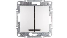 Sedna Łącznik świecznikowy 10AX z podświetleniem LED aluminium IP20 SDN0300360