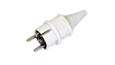 Wtyczka uniwersalna 16A 3P 230V, IP44 Schuko biała 10749 MEN10749