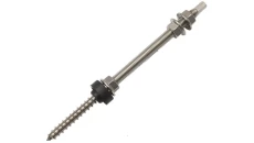 Śruba dwugwintowa do mocowania paneli fotowoltaicznych M10x250mm stal ocynkowana INOX-PLUS