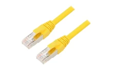 ETH-24441423 Patch cord ETHERLINE Cat.6a,S/FTP 6a linka Cu LSZH żółty 1m