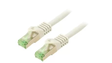 Kabel krosowy RJ45 z surowym kablem CAT 8.1 S/FTP, AWG 26, Szary, 7.5m, 61119