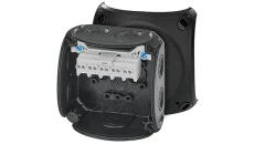 Puszka odgałęźna do instalacji wewnętrznych czarna IP66 z dławnicami membranowymi 5x2,5 mm2 Cu DK 0202 B 62000296