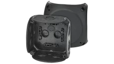 Puszka odgałęźna do instalacji wewnętrznych czarna IP66 z dławnicami membranowymi 104x104x70mm DK 0400 B 62000297