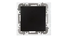 SANTRA gniazdo 2P+Z bez ramki podtynkowe hermetyczne IP44 czarny 4168-19