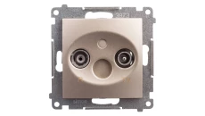 Simon 54 Gniazdo antenowe RD/TV końcowe separowane złoty mat DAK.01/44