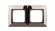 Simon 54 Premium Ramka podwójna metalowa złoto DR2/66