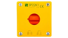 Obudowa kasety 1-otworowa 22mm żółta IP65 SP22K1\00Ż