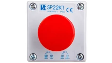 Kaseta sterownicza 1-otworowa przycisk grzybkowy czerwony 1R szara IP65 SP22K1\04-1